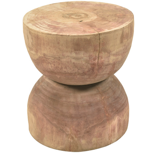 timber side table stool